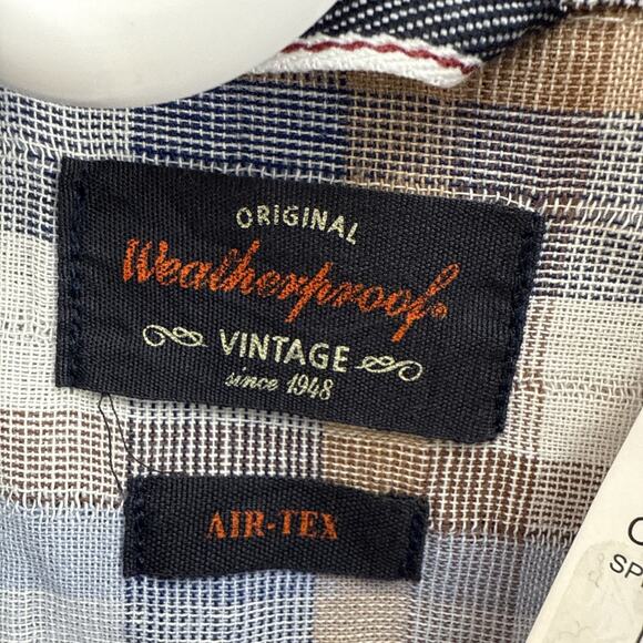 Weatherproof Vintage Mens Small Plaid Short Sleeve Button Down Shirt Spring NWT - Picture 11 of 11